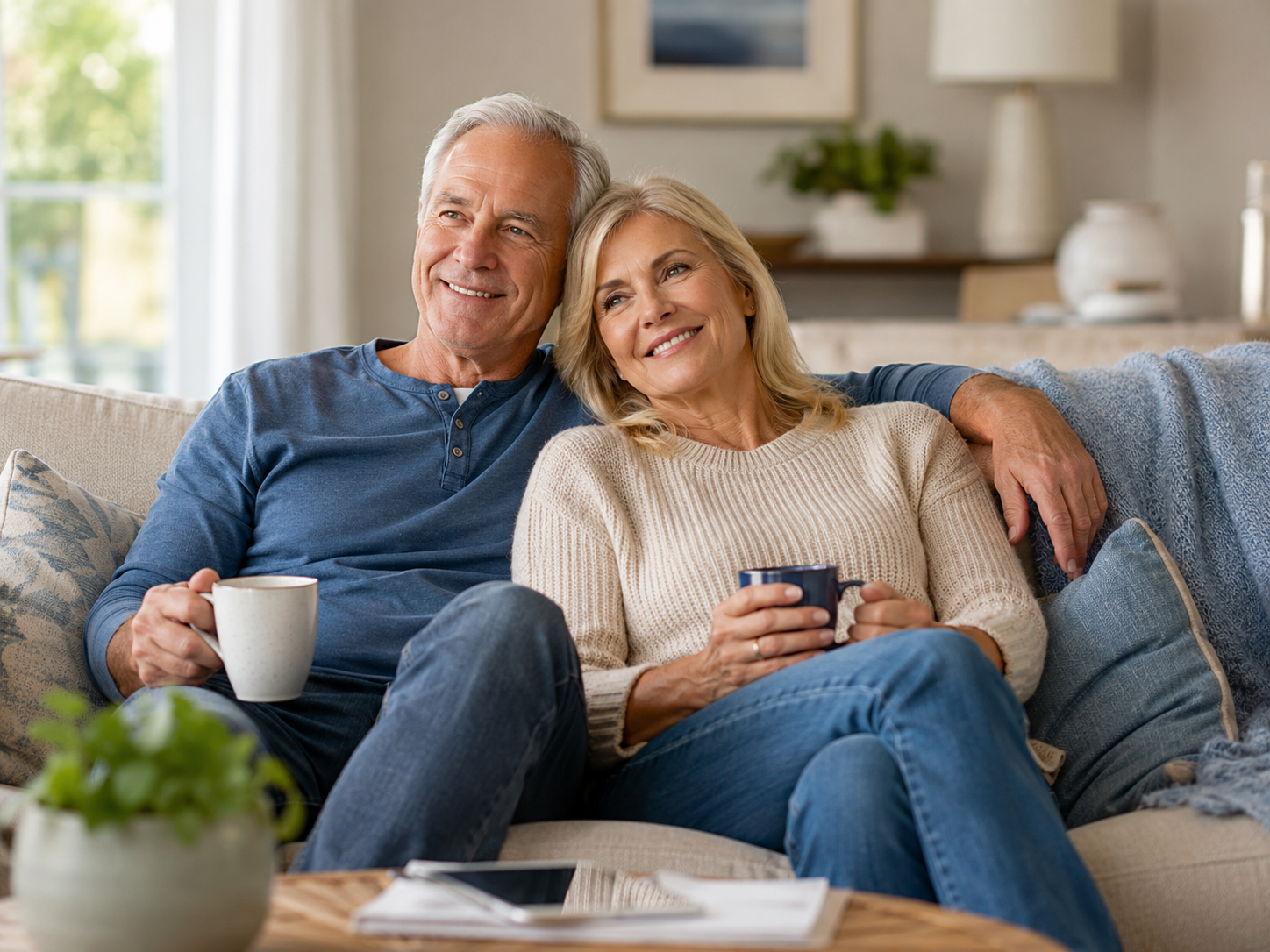 Senior couple with peace of mind